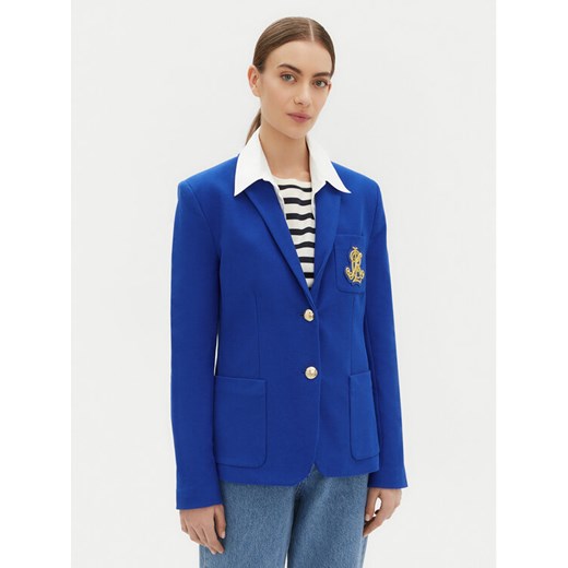 LAUREN RALPH LAUREN Marynarka 200797305019 Niebieski Slim Fit ze sklepu MODIVO w kategorii Marynarki damskie - zdjęcie 182651042