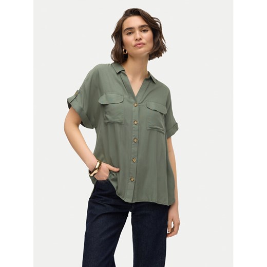 Vero Moda Koszula Bumpy 10310139 Zielony Regular Fit ze sklepu MODIVO w kategorii Koszule damskie - zdjęcie 182651112