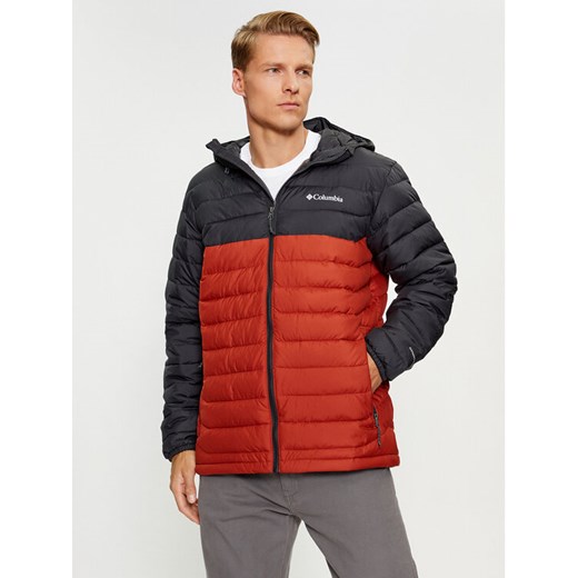 Columbia Kurtka przejściowa Powder Lite™ Hooded Jacket Pomarańczowy Regular Fit ze sklepu MODIVO w kategorii Kurtki męskie - zdjęcie 182651161