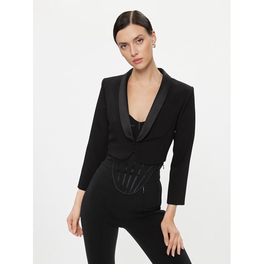 Elisabetta Franchi Marynarka GI-091-37E2-V6000 Czarny Slim Fit ze sklepu MODIVO w kategorii Marynarki damskie - zdjęcie 182651311