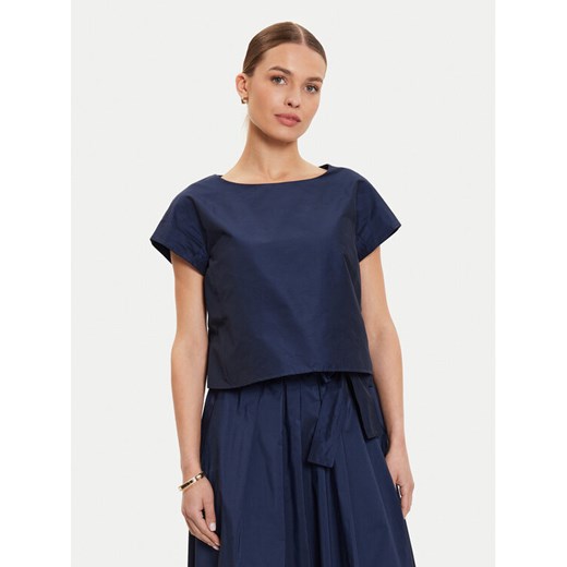 Weekend Max Mara Bluzka Parana 2425166021 Granatowy Relaxed Fit ze sklepu MODIVO w kategorii Bluzki damskie - zdjęcie 182651370