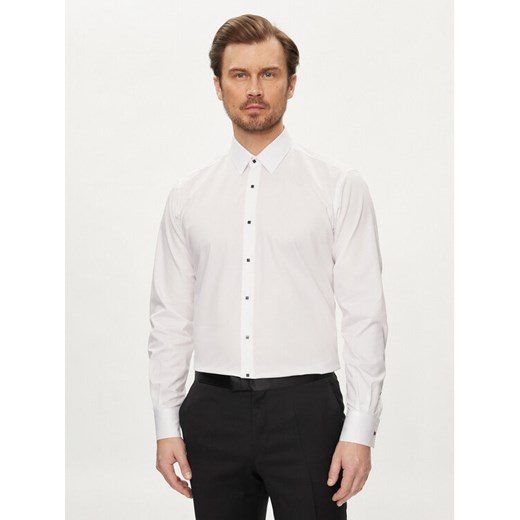 KARL LAGERFELD Koszula 605000 Biały Modern Fit ze sklepu MODIVO w kategorii Koszule męskie - zdjęcie 182651372