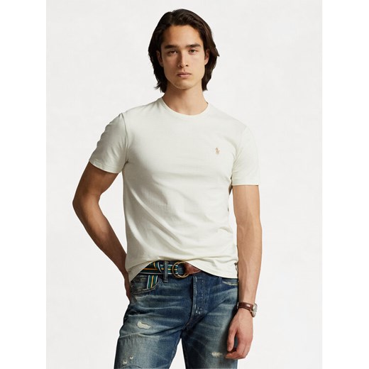 Polo Ralph Lauren T-Shirt 710671438350 Écru Custom Slim Fit ze sklepu MODIVO w kategorii T-shirty męskie - zdjęcie 182651373