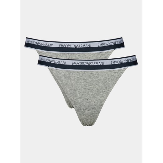 Emporio Armani Underwear Komplet 2 par stringów 164522 4R227 00948 Szary ze sklepu MODIVO w kategorii Majtki damskie - zdjęcie 182651433