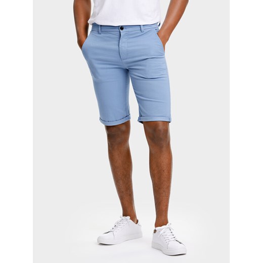 Lindbergh Szorty materiałowe 30-505044 Niebieski Slim Fit ze sklepu MODIVO w kategorii Spodenki męskie - zdjęcie 182651441