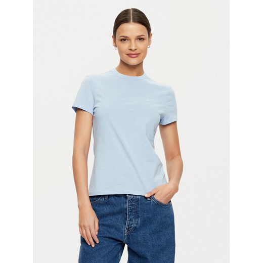 Calvin Klein T-Shirt K20K208061 Błękitny Regular Fit ze sklepu MODIVO w kategorii Bluzki damskie - zdjęcie 182651502