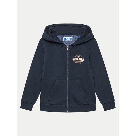 Jack&Jones Junior Bluza Logo 12258859 Granatowy Regular Fit ze sklepu MODIVO w kategorii Bluzy chłopięce - zdjęcie 182651503