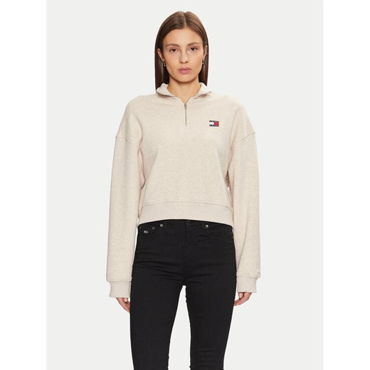 Tommy Jeans Bluza DW0DW19410 Beżowy Relaxed Fit ze sklepu MODIVO w kategorii Bluzy damskie - zdjęcie 182651540