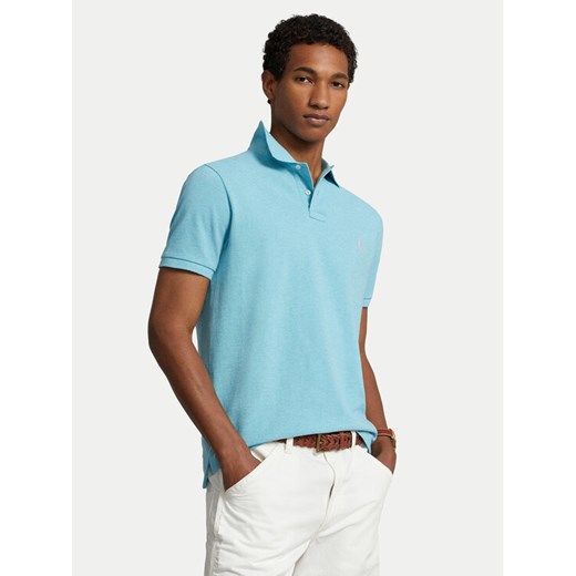 Polo Ralph Lauren Polo 710536856414 Błękitny Slim Fit ze sklepu MODIVO w kategorii T-shirty męskie - zdjęcie 182651572
