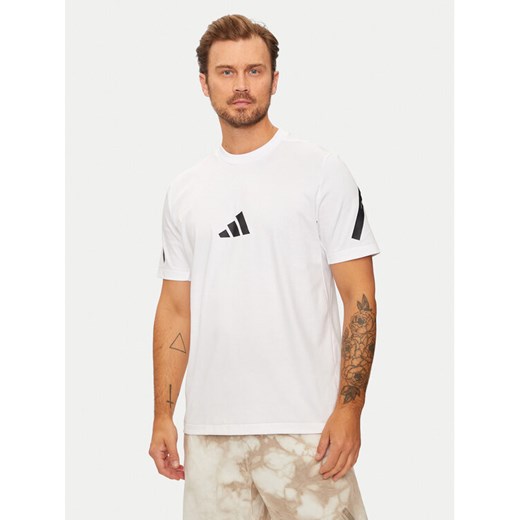 adidas T-Shirt Z.N.E. JE3078 Biały Regular Fit ze sklepu MODIVO w kategorii T-shirty męskie - zdjęcie 182651582