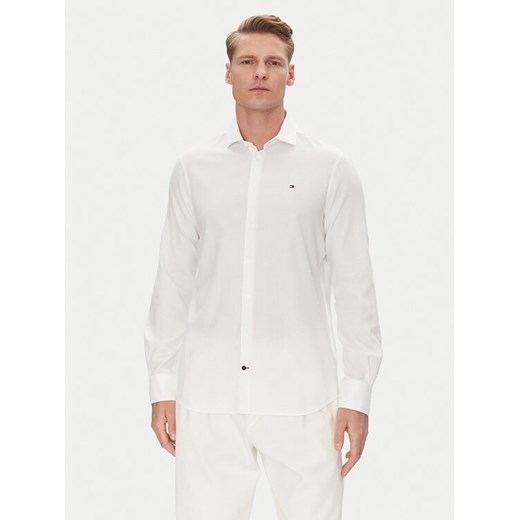 Tommy Hilfiger Koszula MW0MW39282 Biały Slim Fit ze sklepu MODIVO w kategorii Koszule męskie - zdjęcie 182651613
