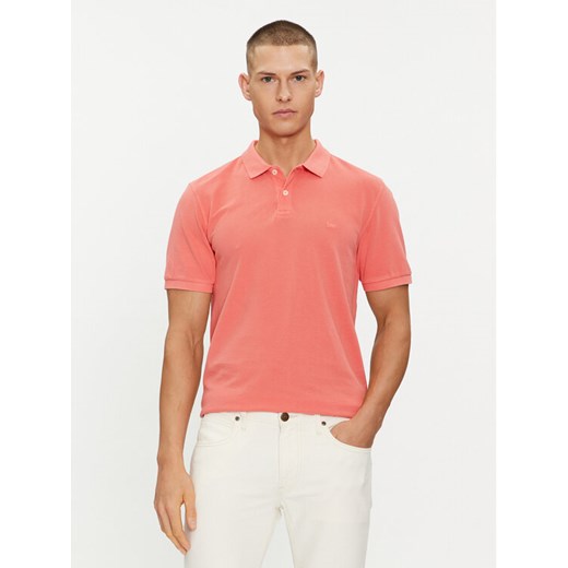 Lee Polo 112349955 Czerwony Regular Fit ze sklepu MODIVO w kategorii T-shirty męskie - zdjęcie 182651672
