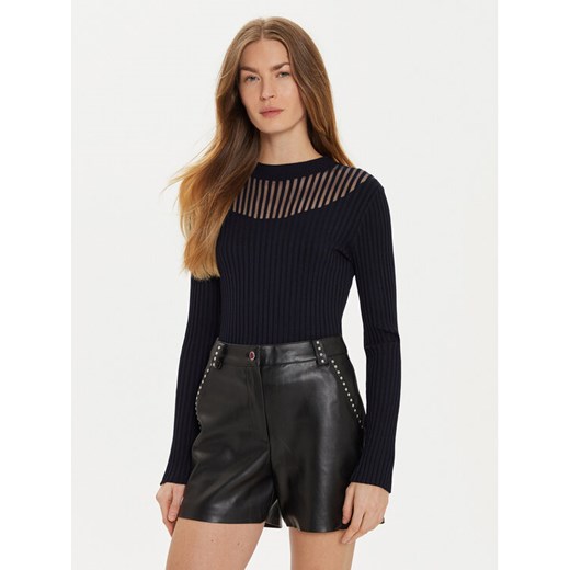 Morgan Sweter 232-MANDRIN Granatowy Slim Fit ze sklepu MODIVO w kategorii Swetry damskie - zdjęcie 182651791