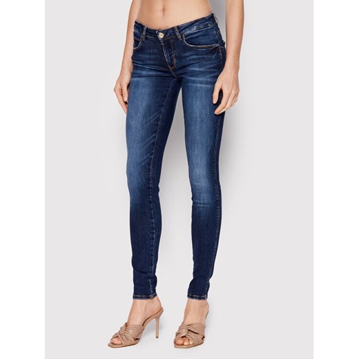 Guess Jeansy W2YAJ2 D4Q03 Niebieski Skinny Fit ze sklepu MODIVO w kategorii Jeansy damskie - zdjęcie 182651801