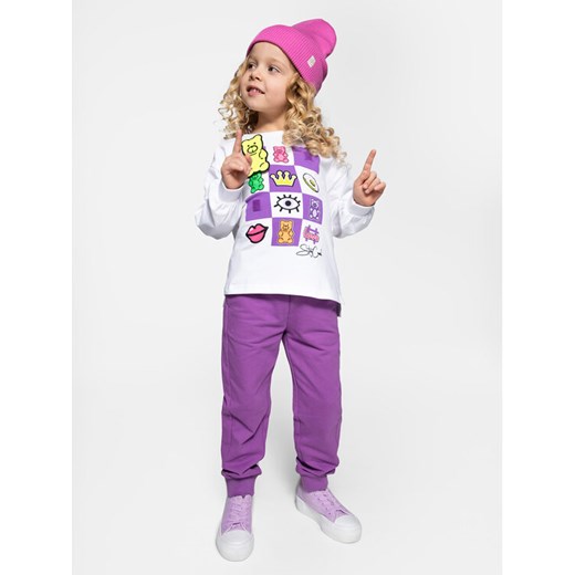 Coccodrillo Spodnie dresowe WC4120102JPK Fioletowy Regular Fit ze sklepu MODIVO w kategorii Spodnie dziewczęce - zdjęcie 182651904