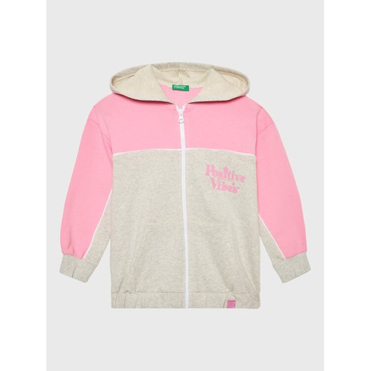 United Colors Of Benetton Bluza 3J68C501Y Szary Oversize ze sklepu MODIVO w kategorii Bluzy dziewczęce - zdjęcie 182651913