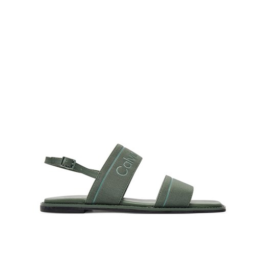 Calvin Klein Sandały Flat Sandal He HW0HW01990 Zielony Calvin Klein 37 MODIVO