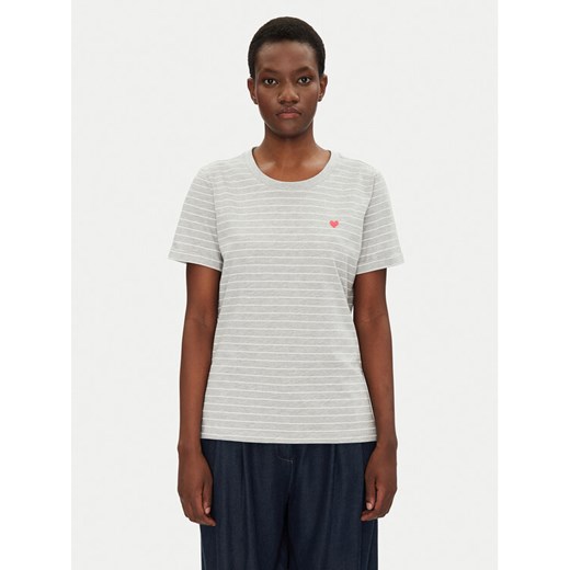 Fransa T-Shirt 20615521 Szary Regular Fit ze sklepu MODIVO w kategorii Bluzki damskie - zdjęcie 182651951