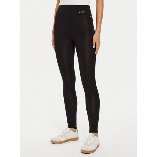 BOSS Legginsy Reset 50527273 Czarny Slim Fit ze sklepu MODIVO w kategorii Spodnie damskie - zdjęcie 182651962