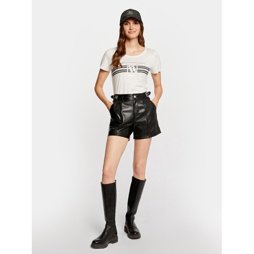 Morgan T-Shirt 241-DONNA Biały Regular Fit ze sklepu MODIVO w kategorii Bluzki damskie - zdjęcie 182652062