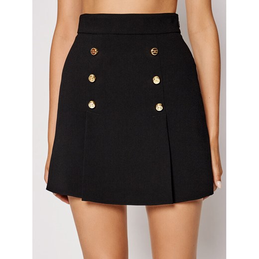 Elisabetta Franchi Spódnica mini G0-490-16E2-V270 Czarny Slim Fit ze sklepu MODIVO w kategorii Spódnice - zdjęcie 182652084