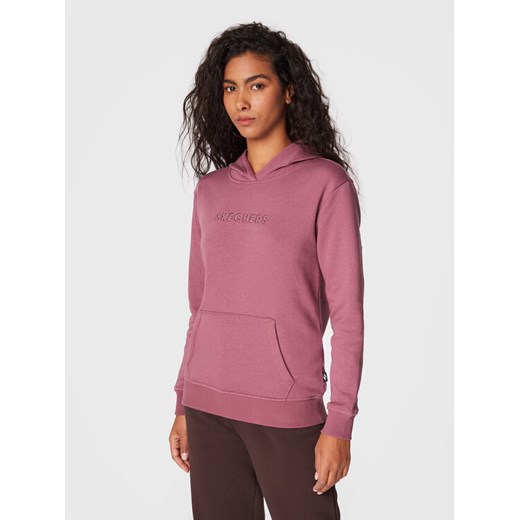 Skechers Bluza Signature WHD69 Różowy Regular Fit ze sklepu MODIVO w kategorii Bluzy damskie - zdjęcie 182652140