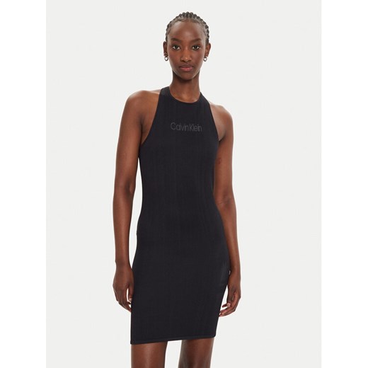 Calvin Klein Performance Sukienka letnia 00GWF4D900 Czarny Slim Fit ze sklepu MODIVO w kategorii Sukienki - zdjęcie 182652240