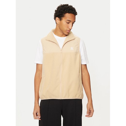 adidas Kamizelka adicolor 3-Stripes IZ2483 Beżowy Regular Fit ze sklepu MODIVO w kategorii Kamizelki męskie - zdjęcie 182652251