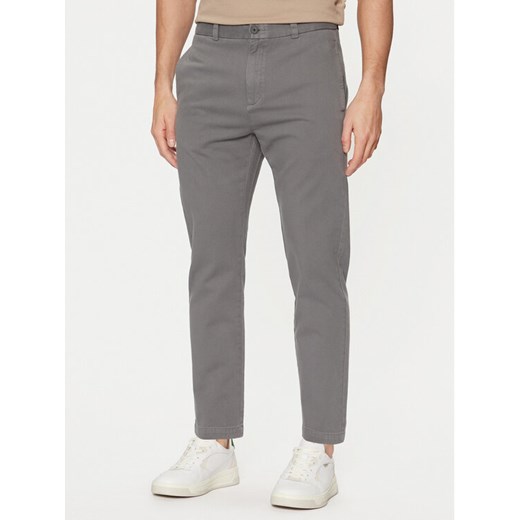 HUGO Chinosy 50533851 Szary Slim Fit ze sklepu MODIVO w kategorii Spodnie męskie - zdjęcie 182652300