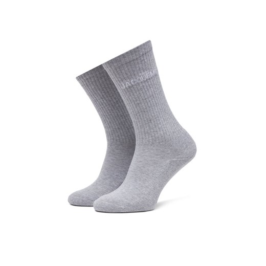 JACQUEMUS Skarpety wysokie damskie 21H213AC003-5000 Szary ze sklepu MODIVO w kategorii Skarpetki damskie - zdjęcie 182652352