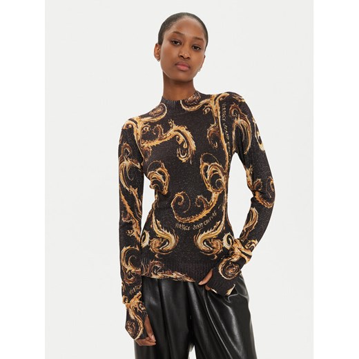 Versace Jeans Couture Sweter 77HAFM24 Czarny Slim Fit XS MODIVO