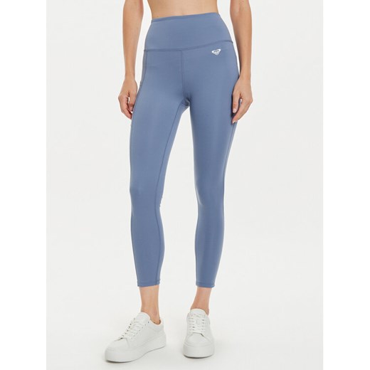Roxy Legginsy Heart Into It ERJNP03488 Niebieski Slim Fit ze sklepu MODIVO w kategorii Spodnie damskie - zdjęcie 182652371