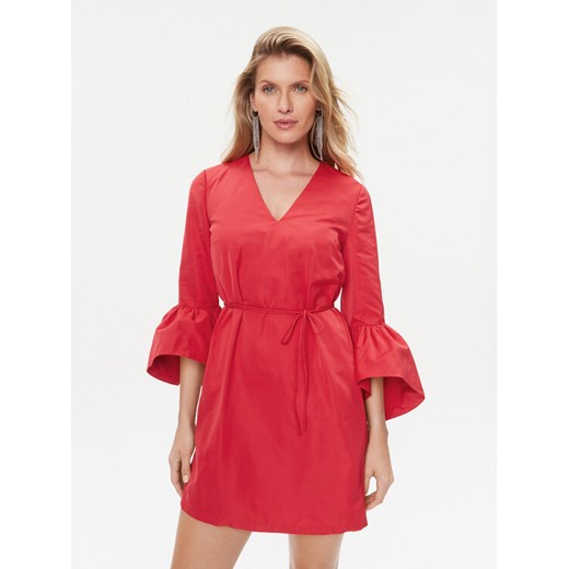 TWINSET Sukienka koktajlowa 232TT2490 Czerwony Regular Fit ze sklepu MODIVO w kategorii Sukienki - zdjęcie 182652410