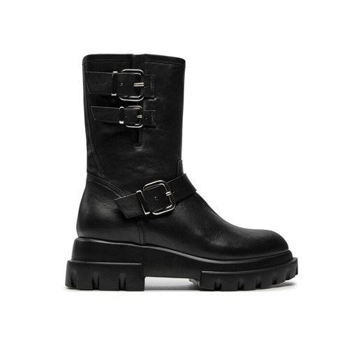 AGL Botki Chunky Biker D756589PGKD0711013 Czarny ze sklepu MODIVO w kategorii Botki - zdjęcie 182652430