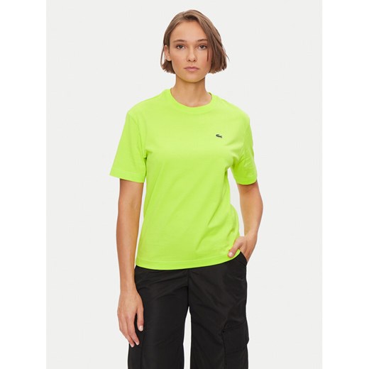 Lacoste T-Shirt TF7215 Żółty Loose Fit ze sklepu MODIVO w kategorii Bluzki damskie - zdjęcie 182652460