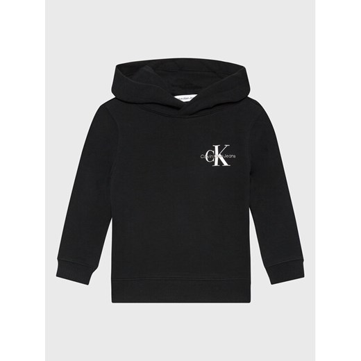 Calvin Klein Jeans Bluza Small Monogram IU0IU00266 Czarny Regular Fit ze sklepu MODIVO w kategorii Bluzy chłopięce - zdjęcie 182652473