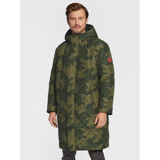 HUGO Płaszcz przejściowy Marco2241 50476742 Zielony Relaxed Fit ze sklepu MODIVO w kategorii Kurtki męskie - zdjęcie 182652490