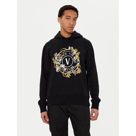 Versace Jeans Couture Bluza 78GAIC01 Czarny Regular Fit ze sklepu MODIVO w kategorii Bluzy męskie - zdjęcie 182652562