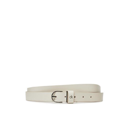 Calvin Klein Pasek Damski Ck Metal Loop Round Buckle 2.5 K60K613147 Biały ze sklepu MODIVO w kategorii Paski damskie - zdjęcie 182652700