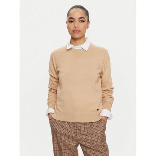 U.S. Polo Assn. Sweter WUP0394 Beżowy Regular Fit ze sklepu MODIVO w kategorii Swetry damskie - zdjęcie 182652743