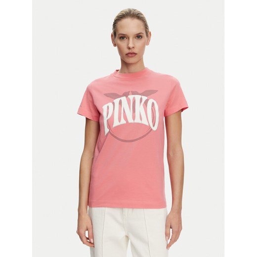 PINKO T-Shirt 101752 A2CT N55 Różowy Regular Fit ze sklepu MODIVO w kategorii Bluzki damskie - zdjęcie 182652750