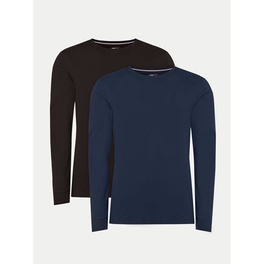 Tommy Jeans Komplet 2 longsleeve DM0DM20731 Kolorowy Slim Fit ze sklepu MODIVO w kategorii T-shirty męskie - zdjęcie 182652792