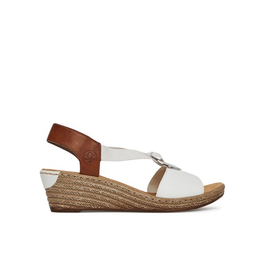 Rieker Sandały 624H6-81 Biały ze sklepu MODIVO w kategorii Espadryle damskie - zdjęcie 182652802