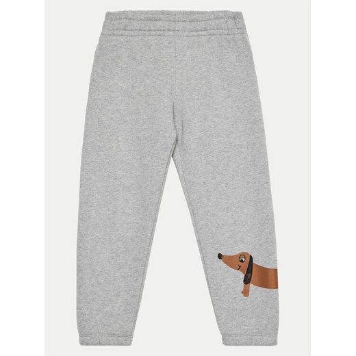 Mini Rodini Spodnie dresowe Dog 2473014394 Szary Regular Fit ze sklepu MODIVO w kategorii Spodnie chłopięce - zdjęcie 182652813