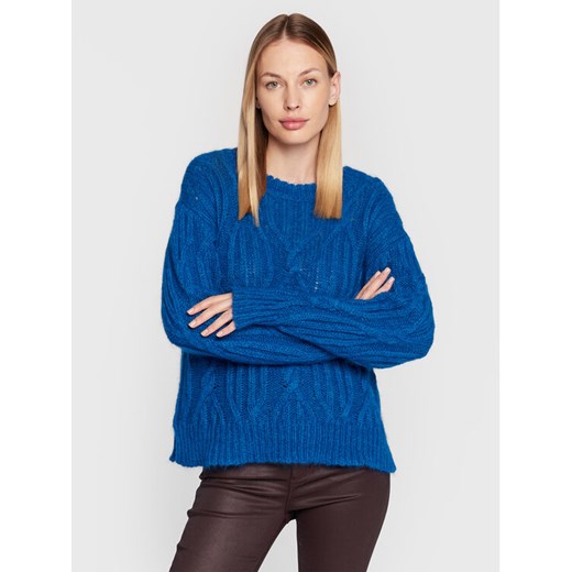 TWINSET Sweter 222TT334 Granatowy Relaxed Fit ze sklepu MODIVO w kategorii Swetry damskie - zdjęcie 182652853