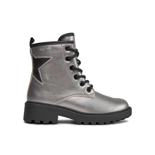Geox Trapery Jr Casey J9420G 000NF C1363 S Srebrny ze sklepu MODIVO w kategorii Buty zimowe dziecięce - zdjęcie 182652893