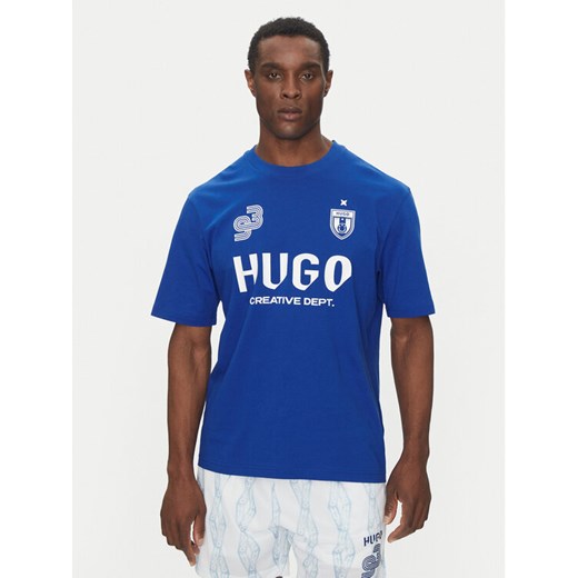 HUGO T-Shirt Nebulop 50541252 Niebieski Regular Fit ze sklepu MODIVO w kategorii T-shirty męskie - zdjęcie 182652942
