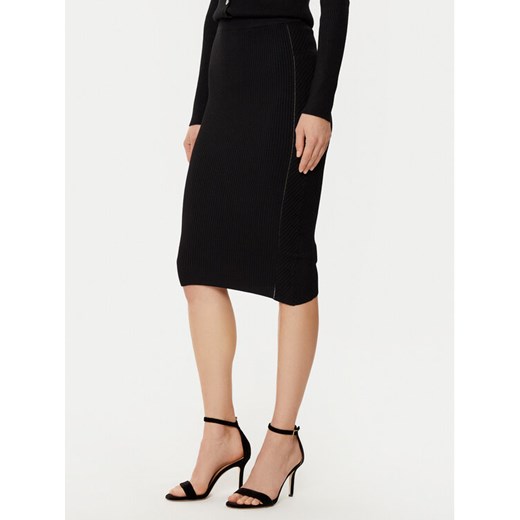 Guess Spódnica midi W5RD15 Z2V62 Czarny Slim Fit ze sklepu MODIVO w kategorii Spódnice - zdjęcie 182653082