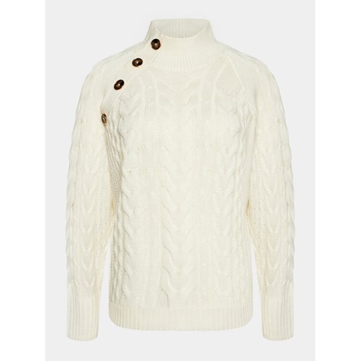 Brave Soul Sweter LK-248SKYE Écru Regular Fit ze sklepu MODIVO w kategorii Swetry damskie - zdjęcie 182653090