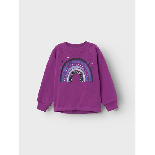 NAME IT Bluza 13219948 Fioletowy Regular Fit ze sklepu MODIVO w kategorii Bluzy dziewczęce - zdjęcie 182653181